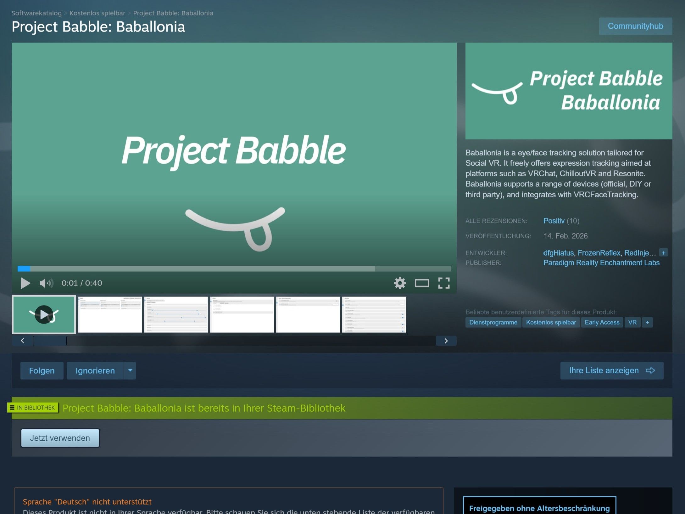 Baballonia pagrindinė sąsaja