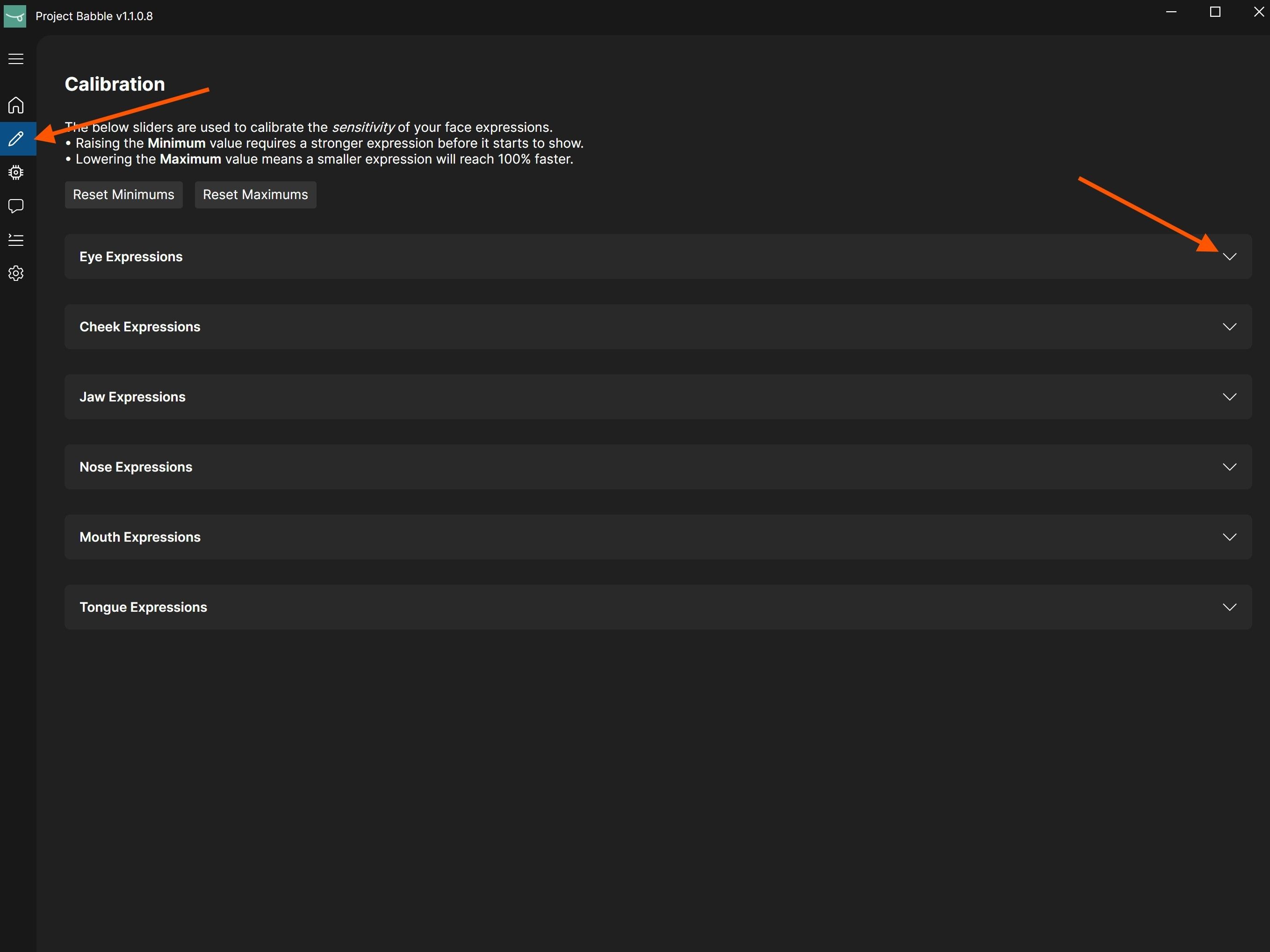 Baballonia kalibravimo lango apžvalga